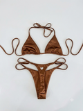 Shimmering brown bikini