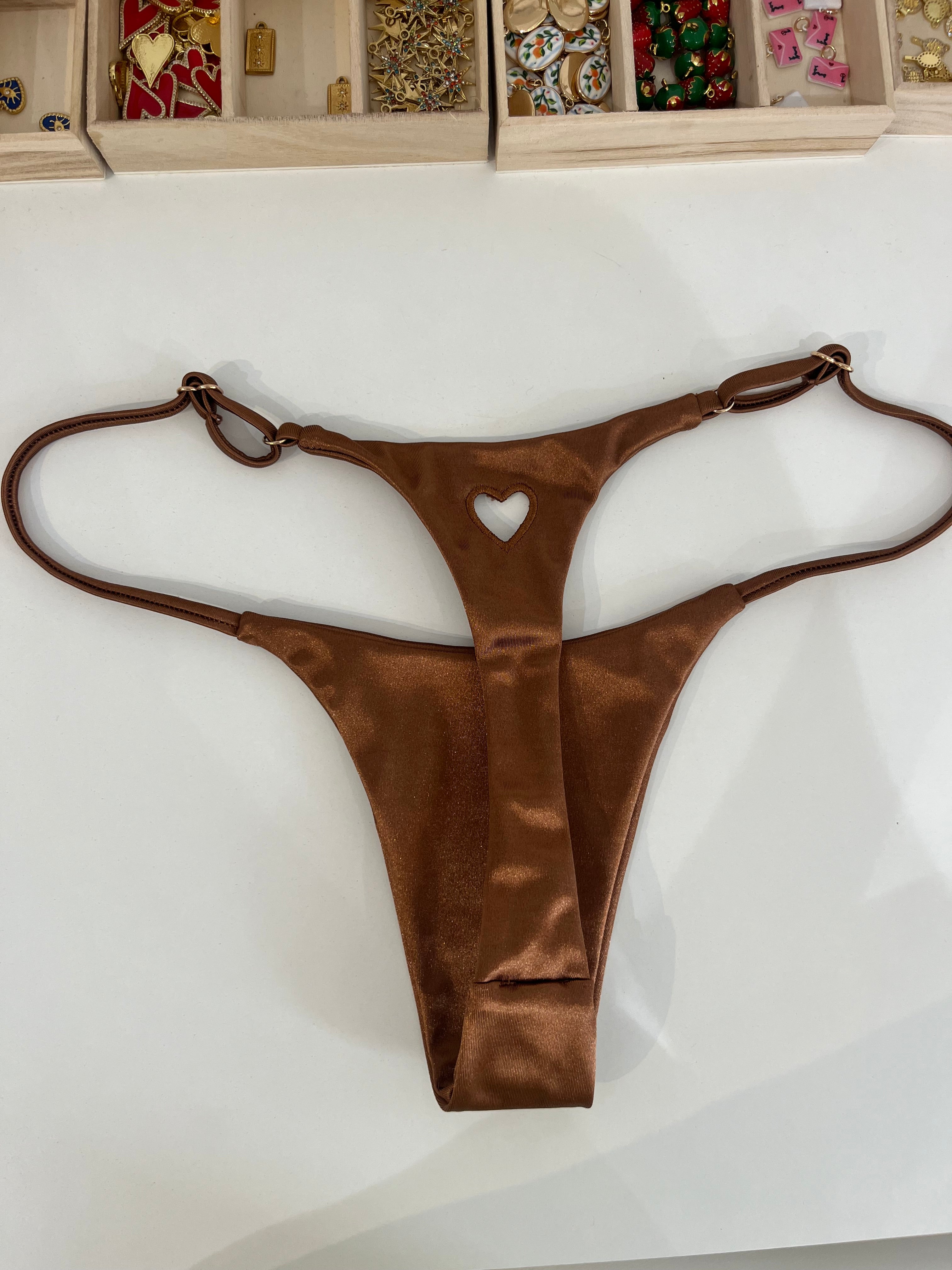 Shimmering brown bikini