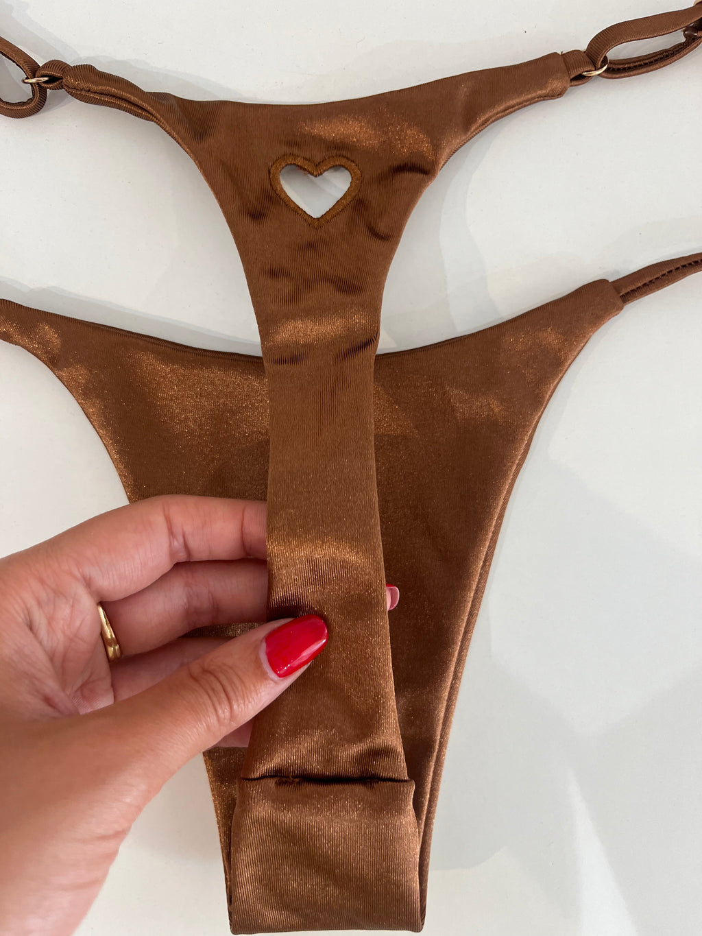 Shimmering brown bikini