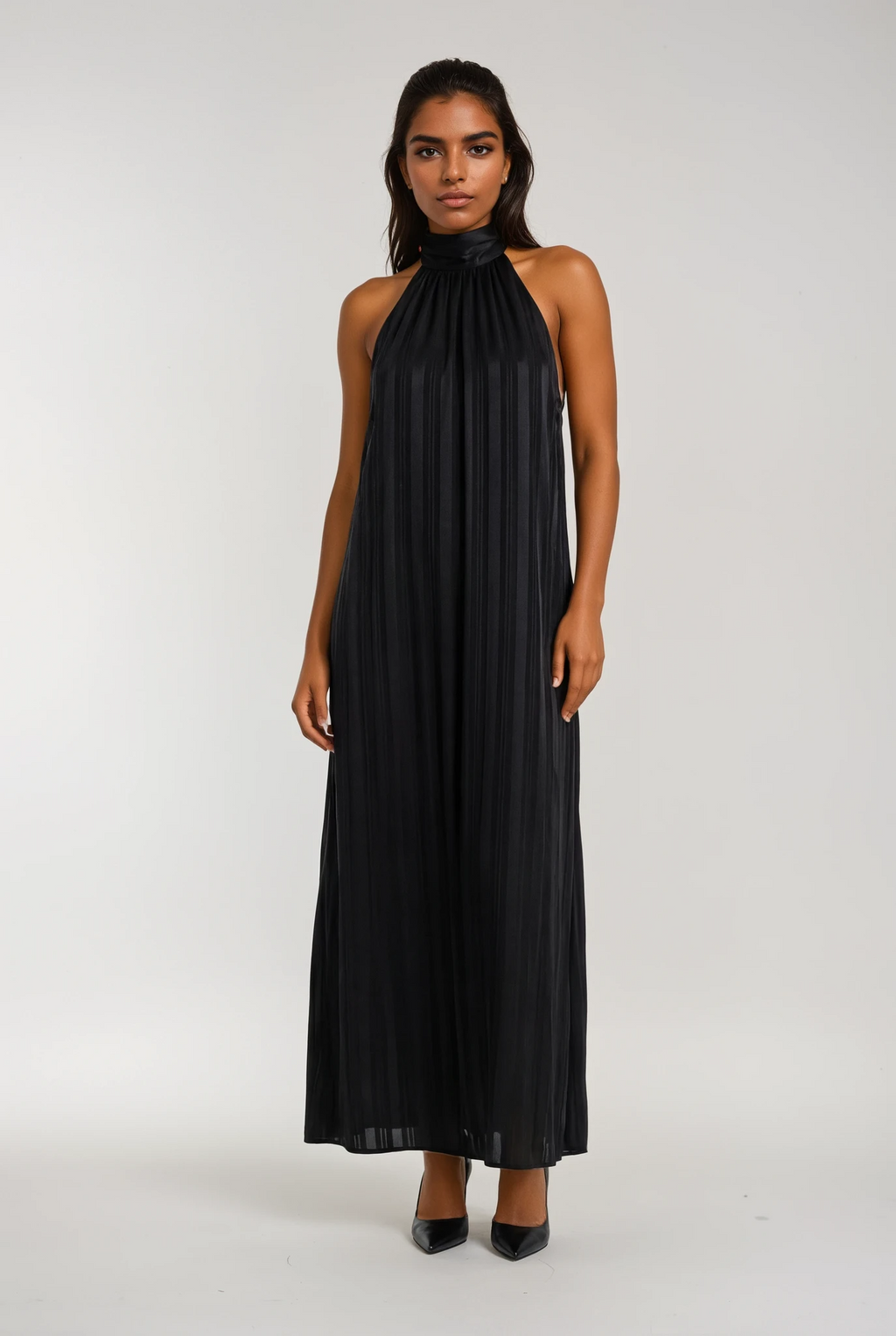 Noir Temptation Backless Dress