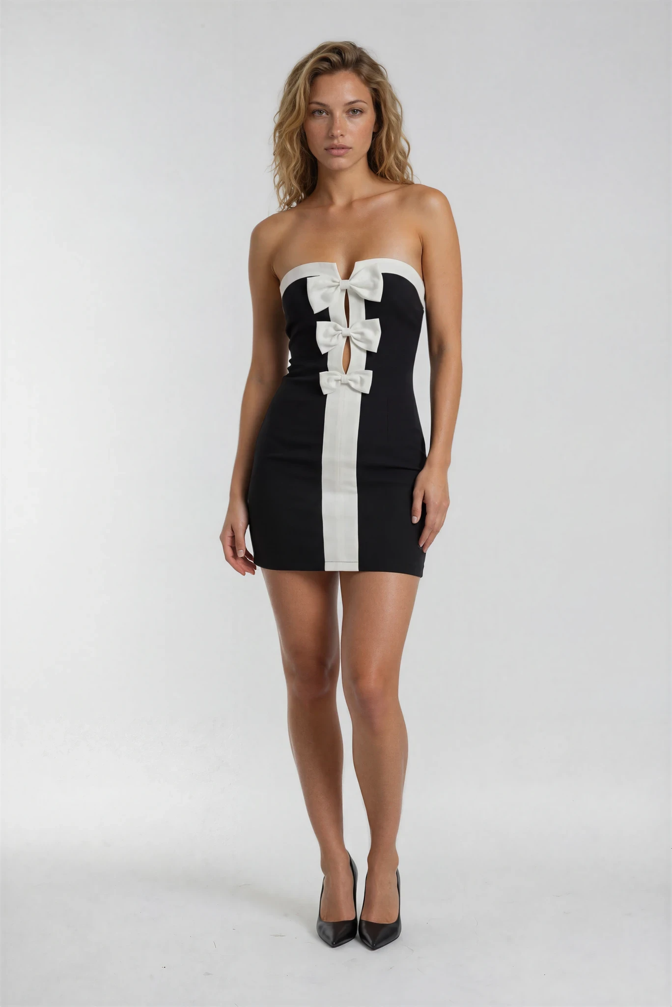 Valeria Mini Black and White dress