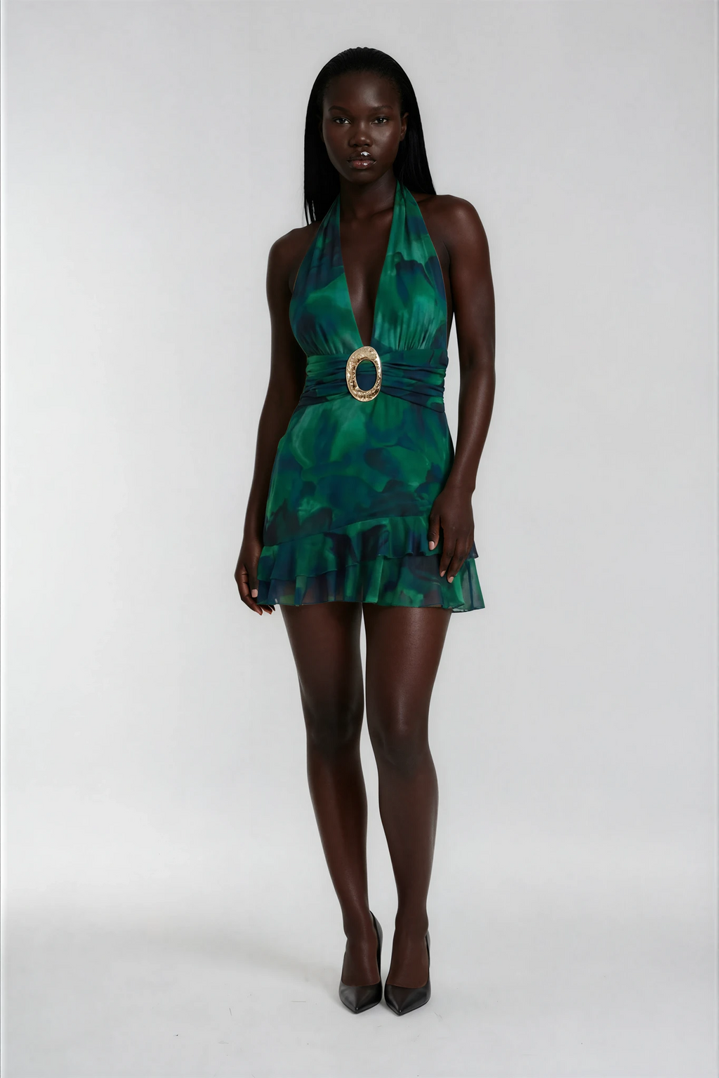 The Aria Green Mini Dress