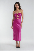 Baya Island Pink Strapless Dress