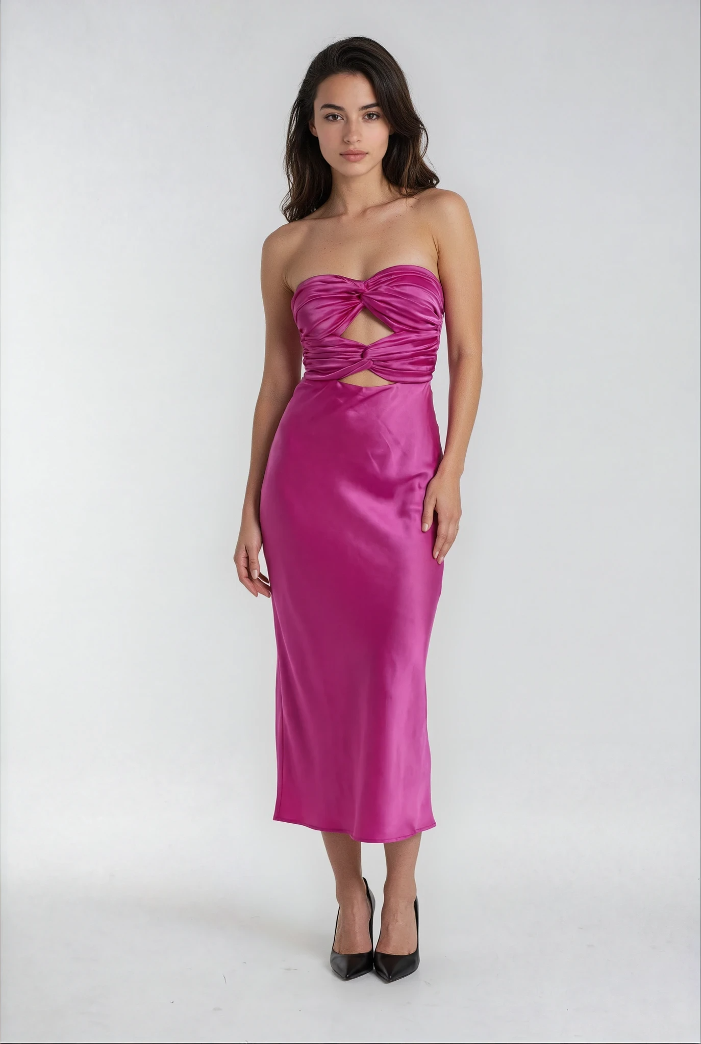 Baya Island Pink Strapless Dress